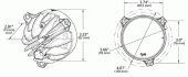 Grote product drawing - Flush Mount T26 LED Work Light thumbnail