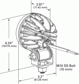 Grote product drawing - Trilliant® 26 LED Work Light With Pendant Mount thumbnail